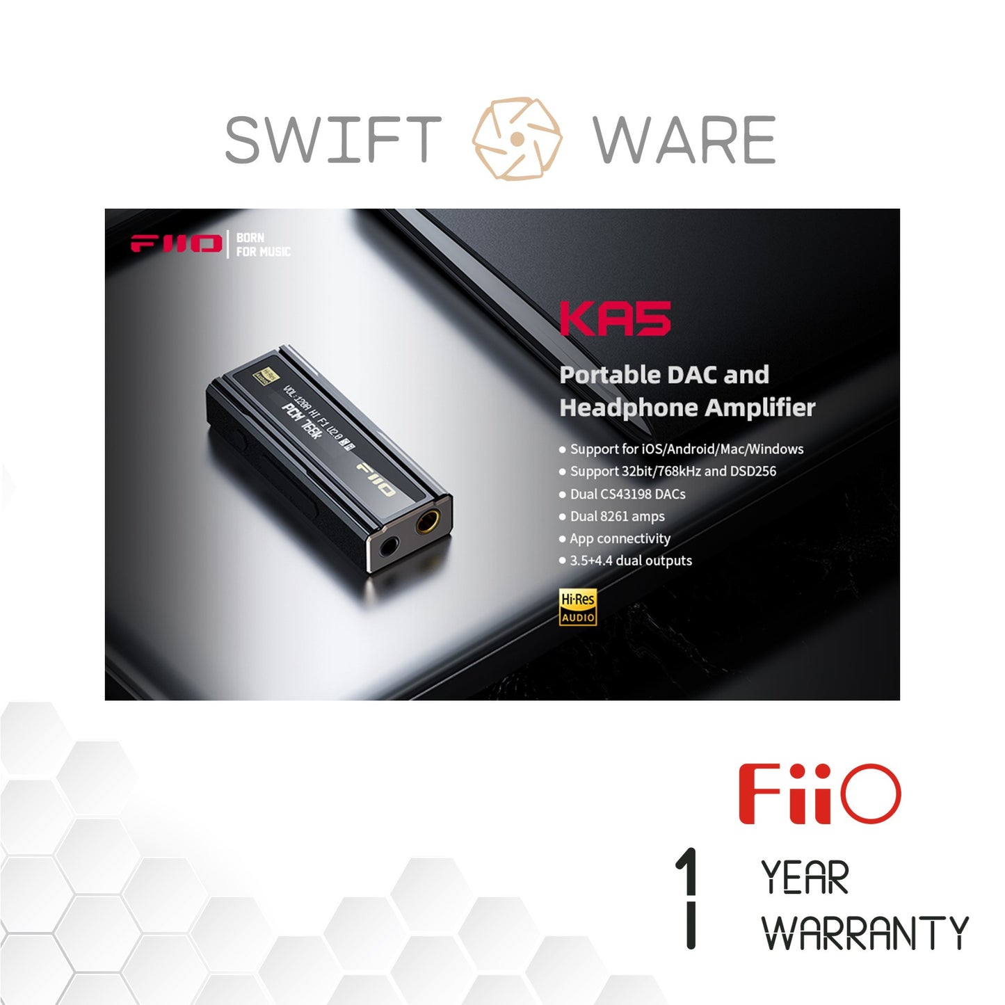 FiiO KA5 Portable DAC and Headphone Amplifier