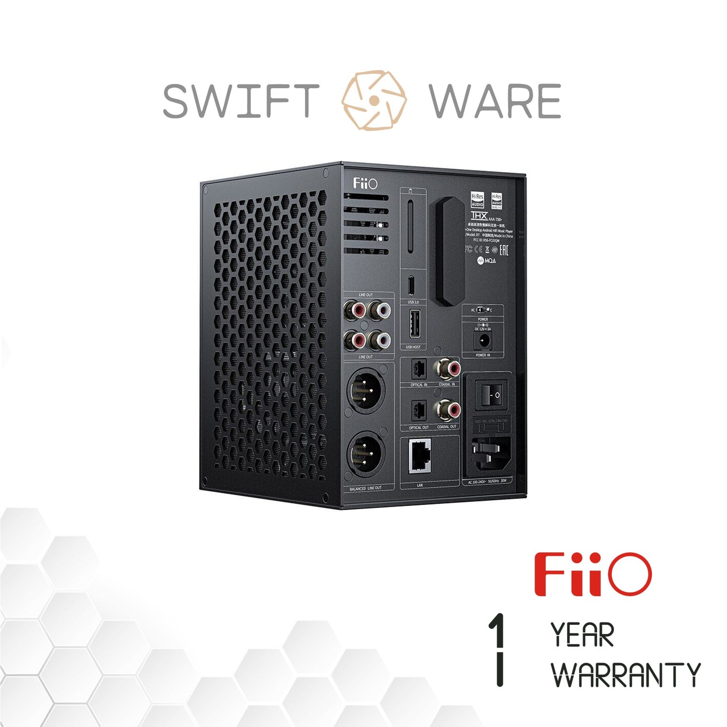 FiiO R7 Desktop High-Resolution Transmitter, Decoder, and Headphone Amplifier All-in-one Unit