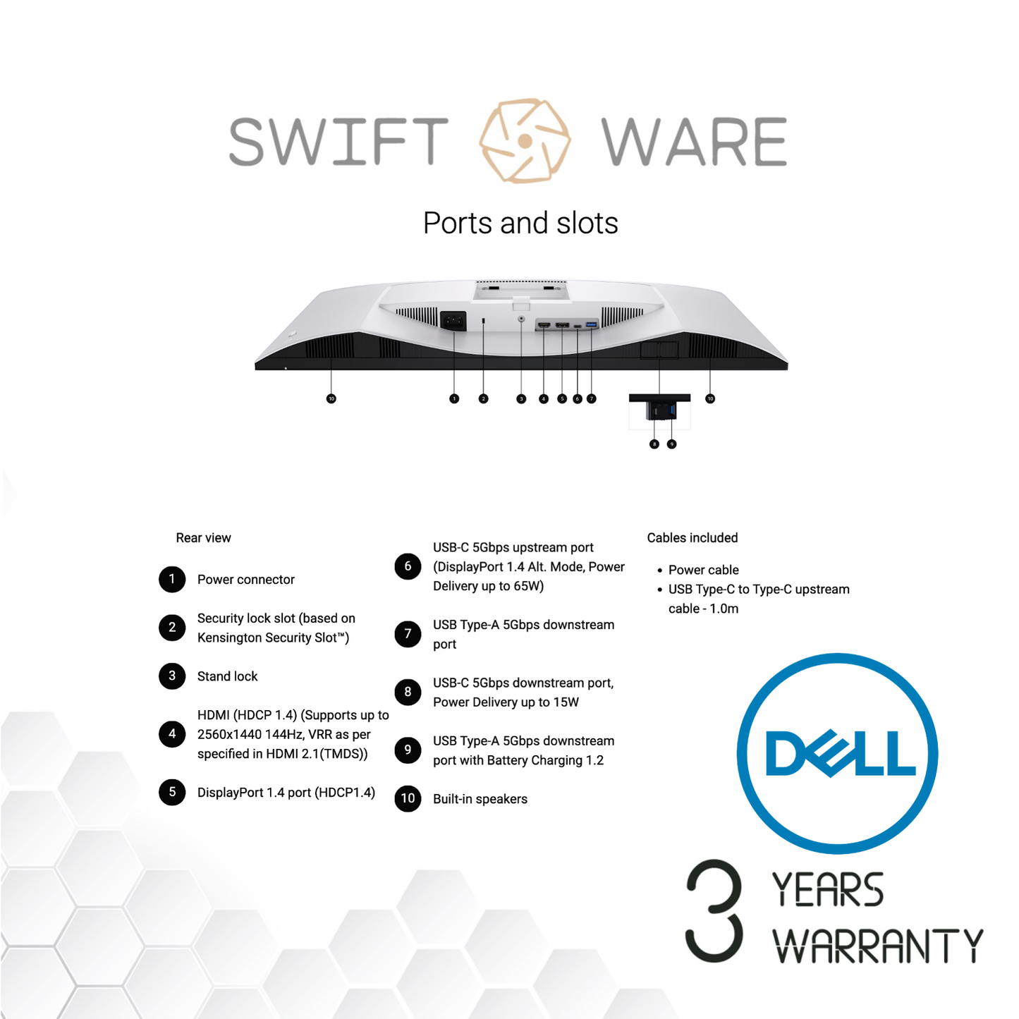 Dell 27 Plus QHD USB-C Monitor - S2725DC