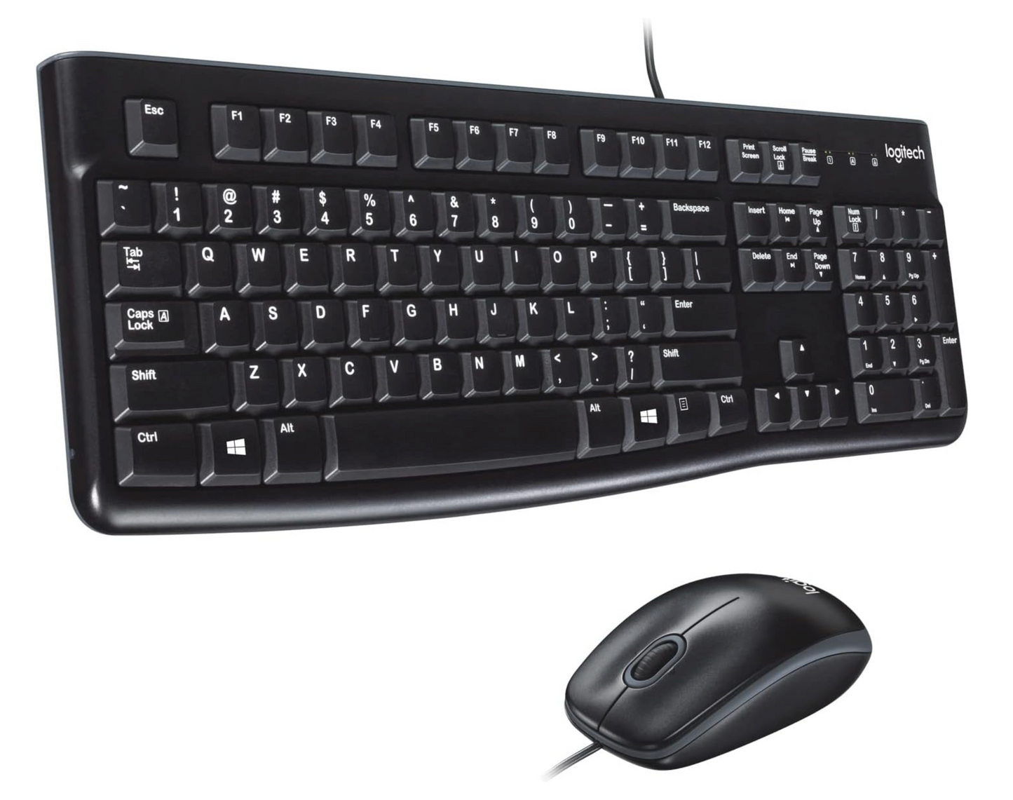 LOGITECH MK120 CORDED KEYBOARD AND MOUSE COMBO
