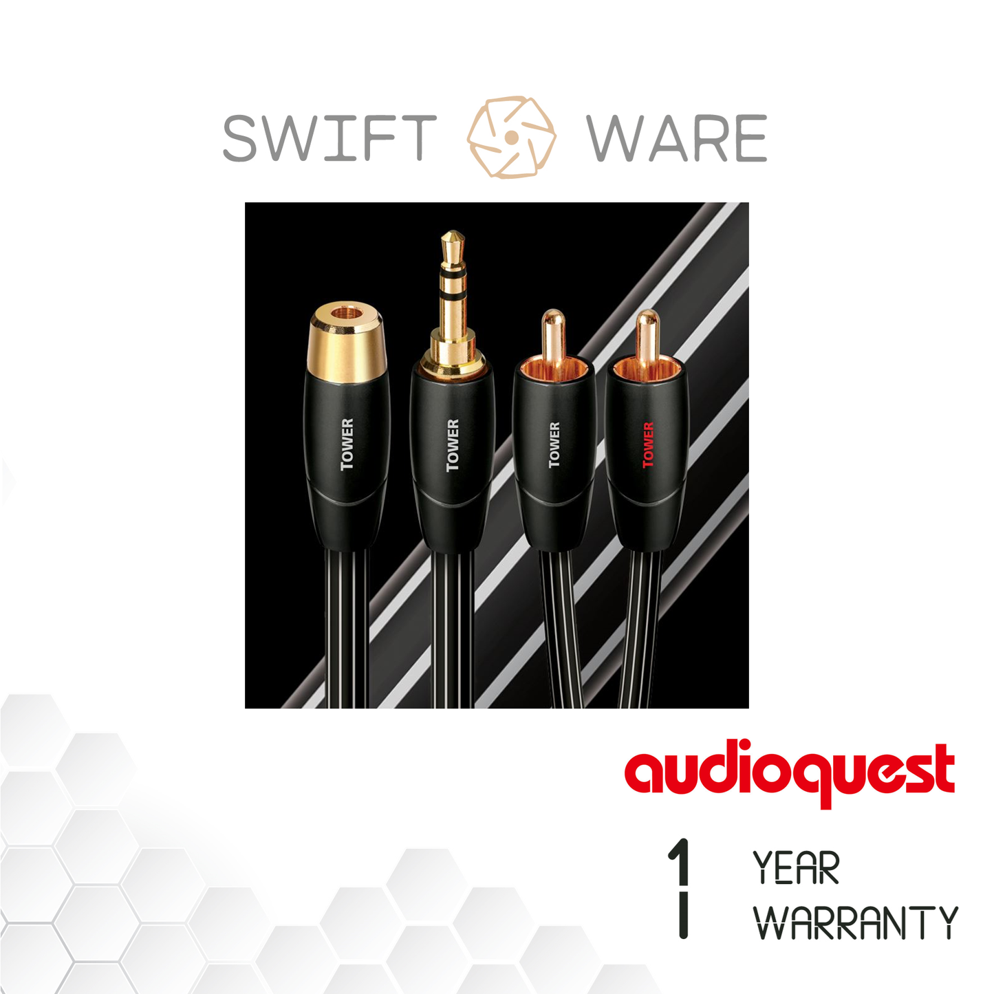 AudioQuest Tower 2-Male RCA Interconnect Cable