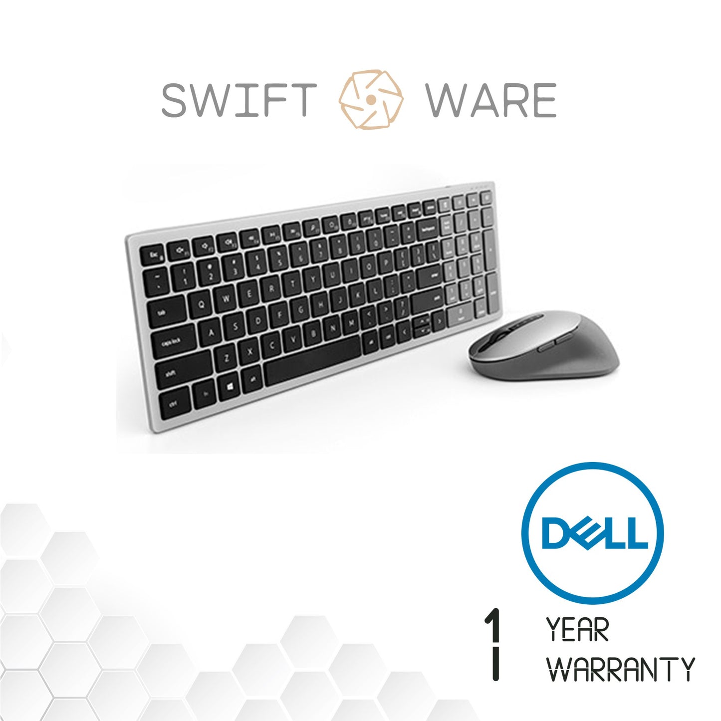 Dell Multi-Device Wireless Keyboard and Mouse - KM7120W - US International (QWERTY)