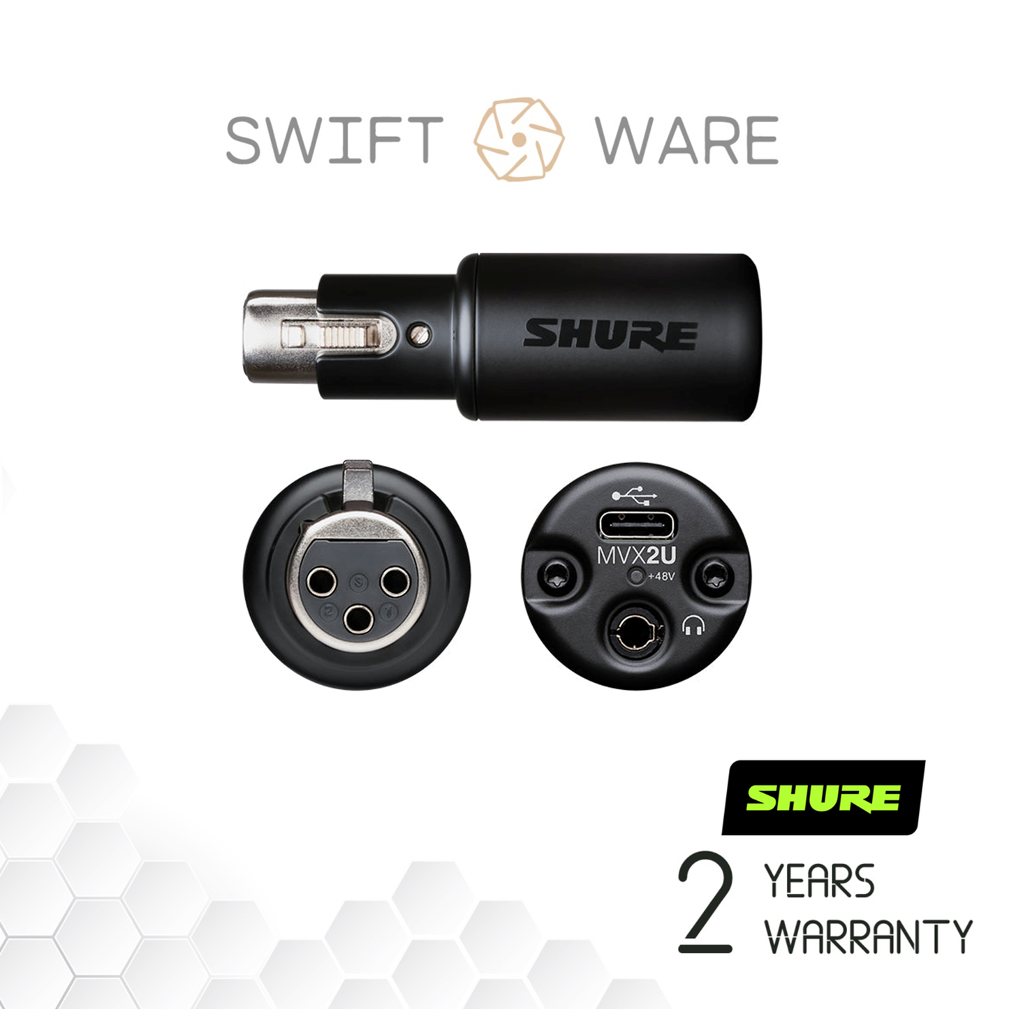 Shure MVX2U XLR-to-USB Single-Channel Interface with Headphone Output