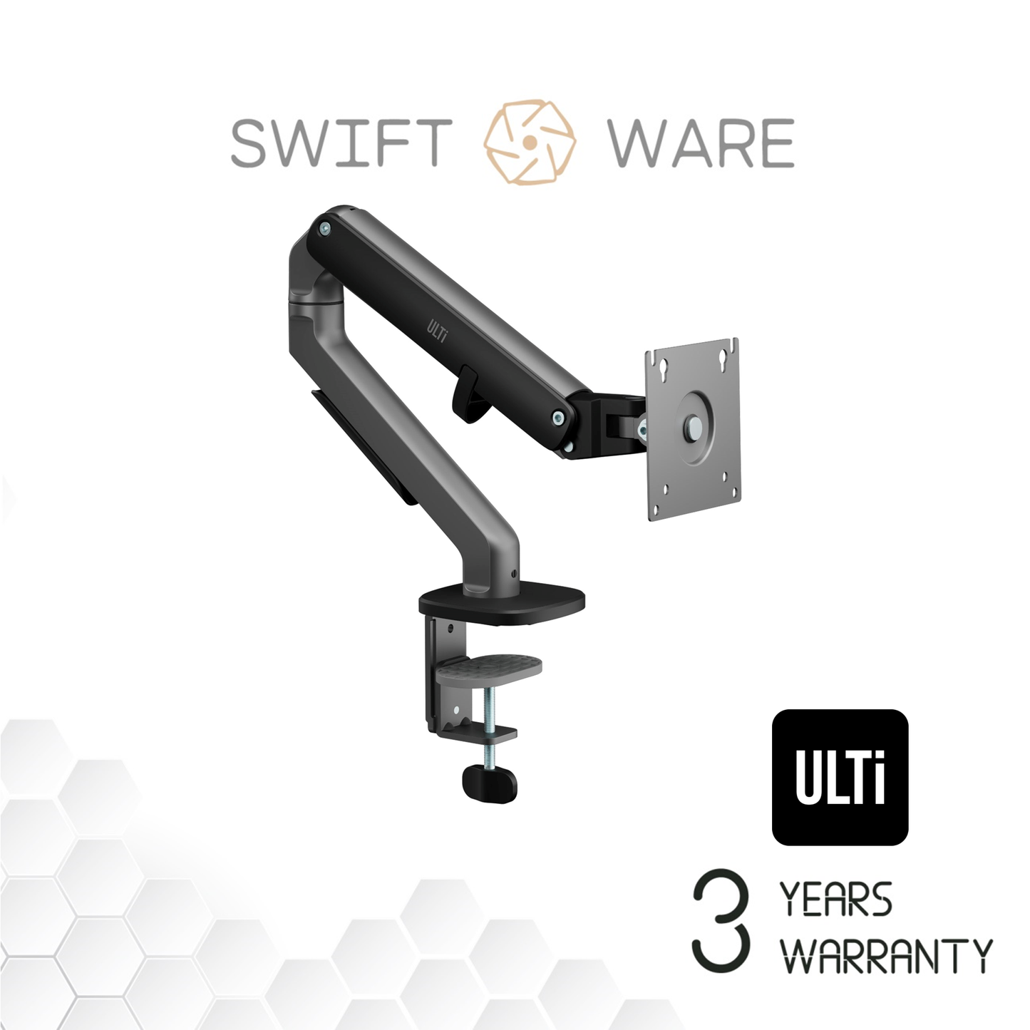 ULTi Revo Single Monitor Arm, fits from 17” to 32”