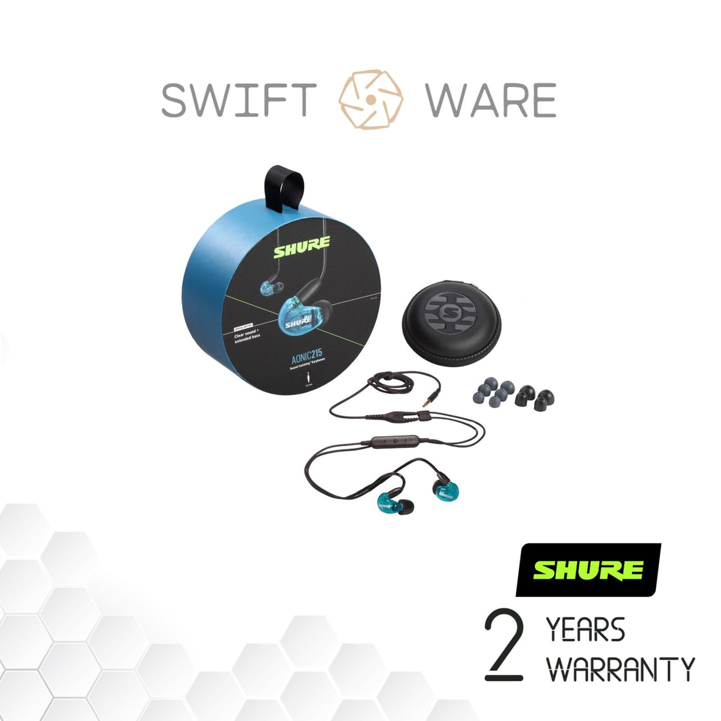 Shure Aonic 215 In-Ear Monitoring Earphone with Remote and Mic Controls For Smartphones